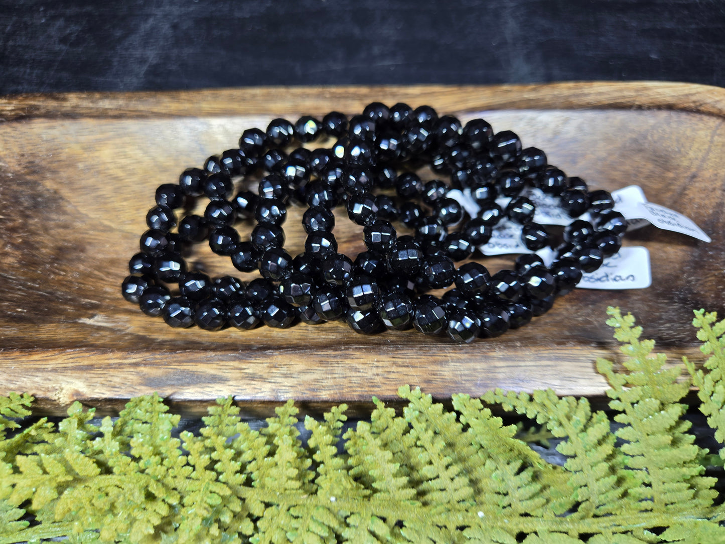 Black Obsidian Faceted Bracelet