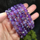Faceted Amethyst Bracelet 8mm