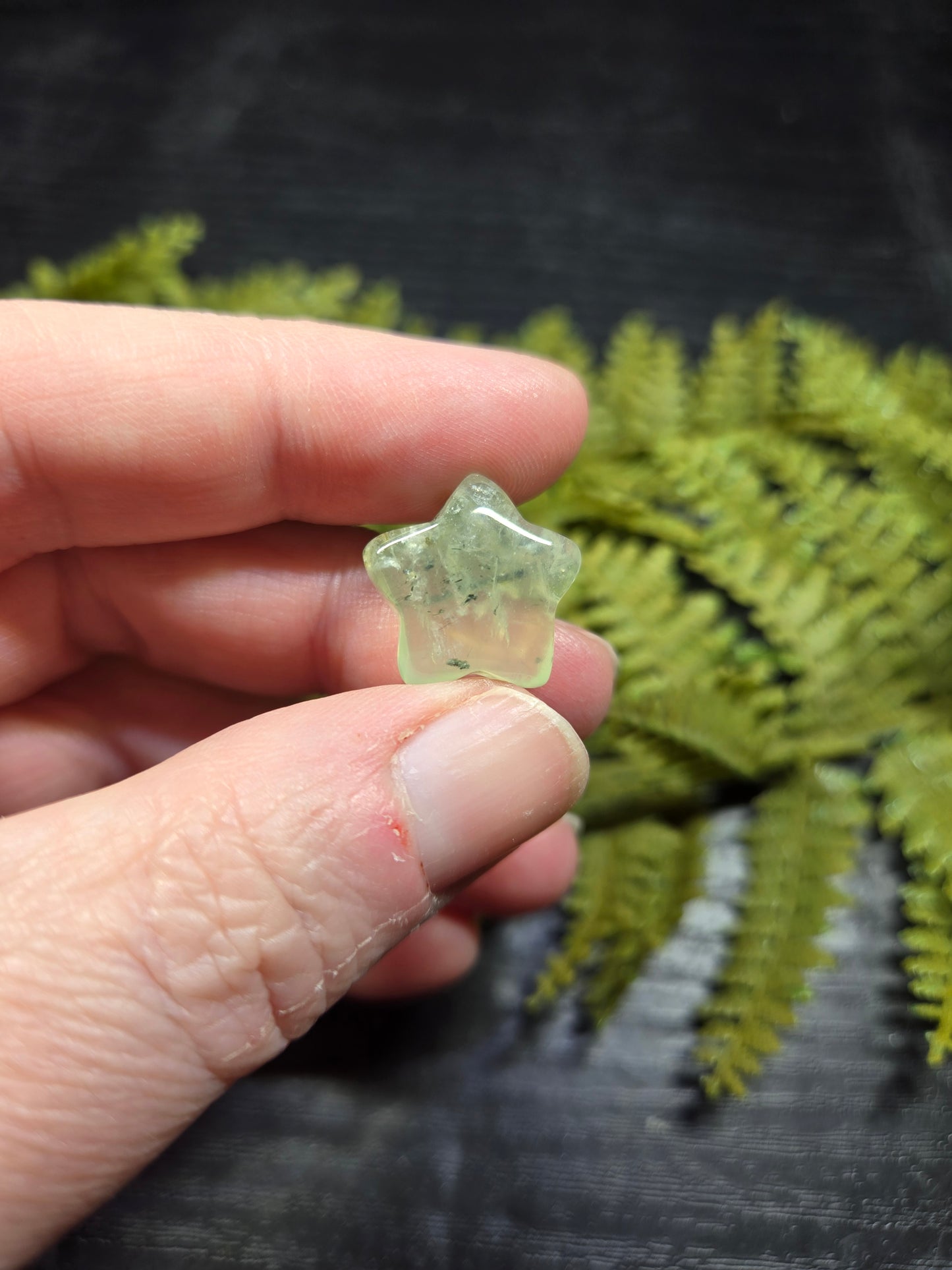 Prehnite & Epidote Mini Heart, Star or Moon