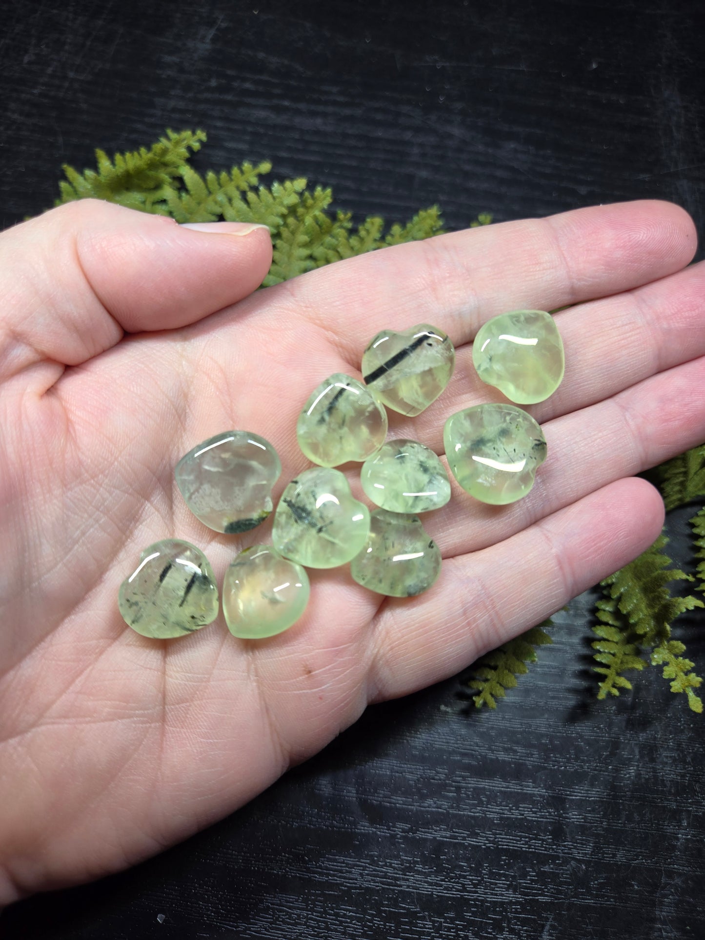 Prehnite & Epidote Mini Heart, Star or Moon