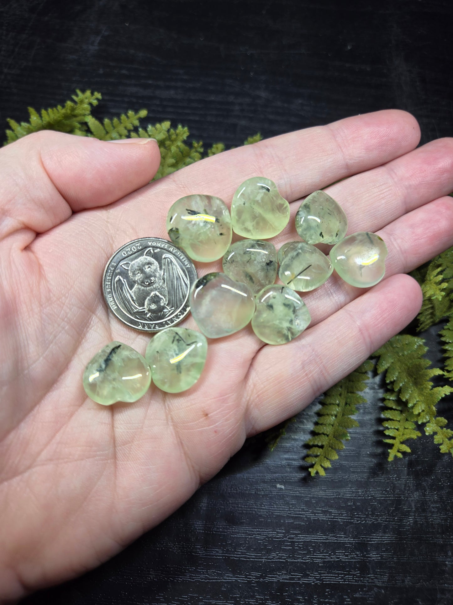 Prehnite & Epidote Mini Heart, Star or Moon