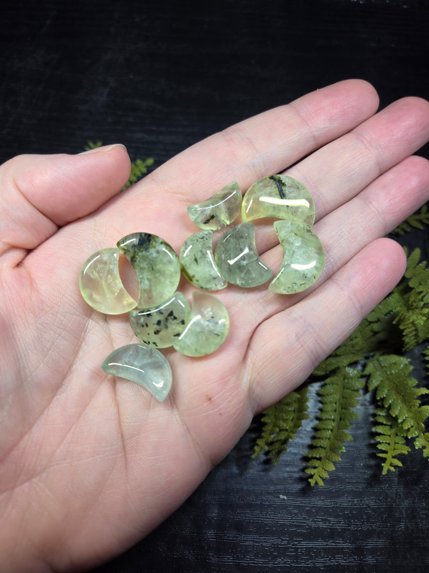 Prehnite & Epidote Mini Heart, Star or Moon