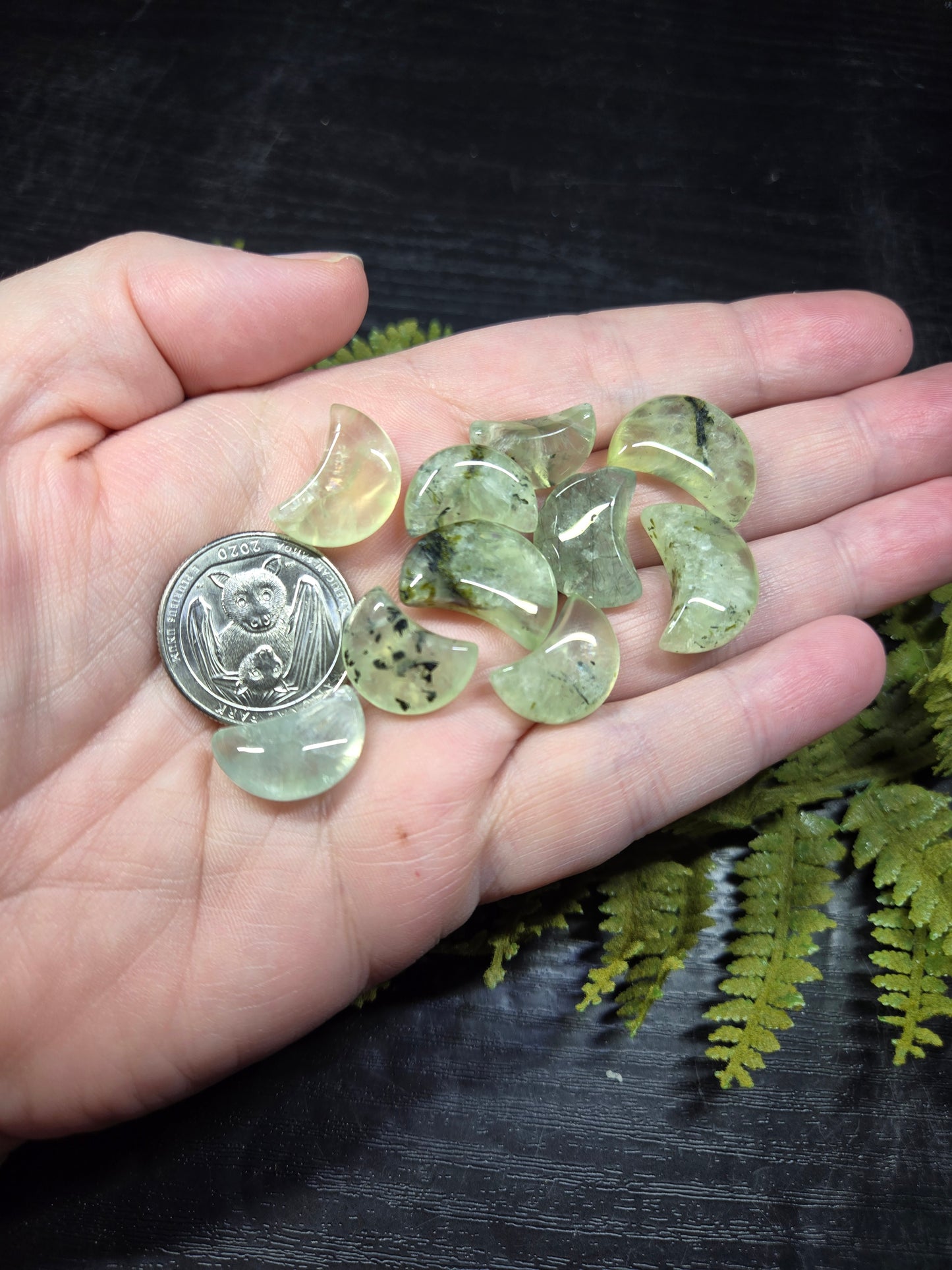 Prehnite & Epidote Mini Heart, Star or Moon