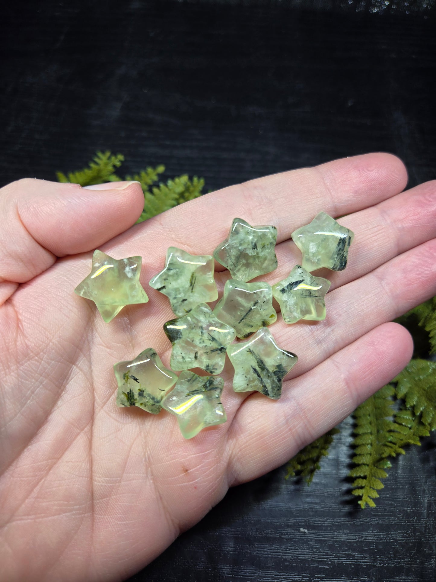 Prehnite & Epidote Mini Heart, Star or Moon