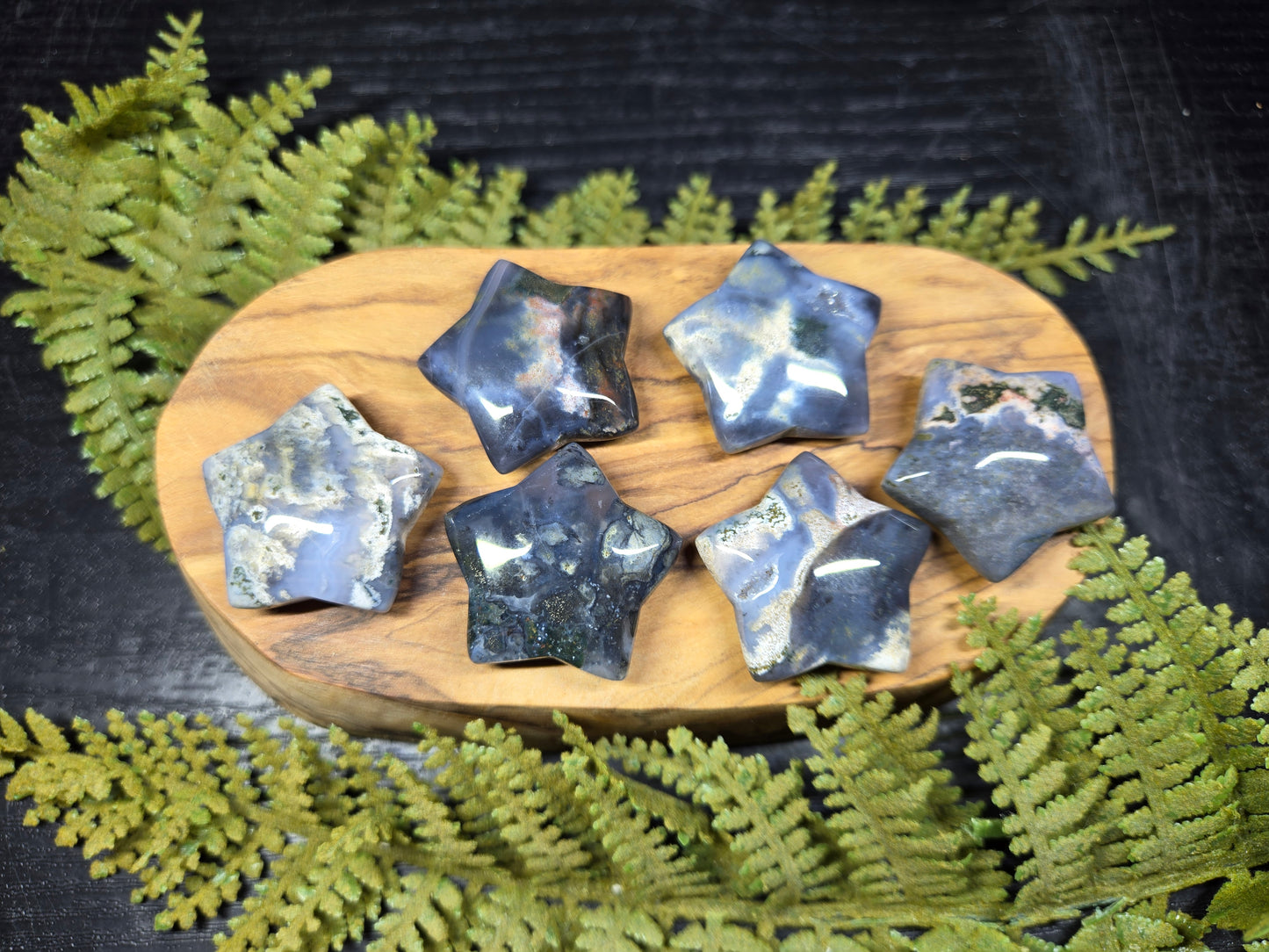 Moss Agate & Ocean Jasper Stars