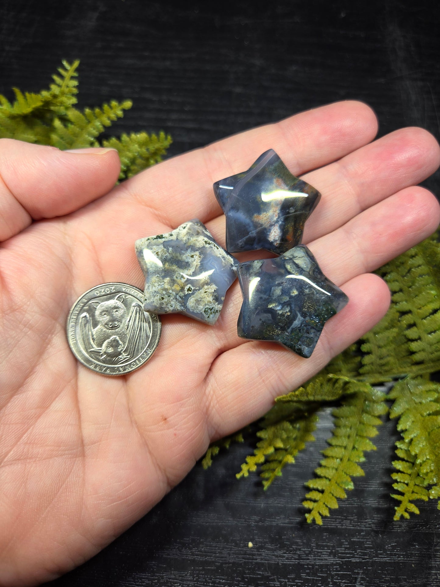 Moss Agate & Ocean Jasper Stars