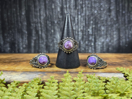 Charoite Adjustable Rings