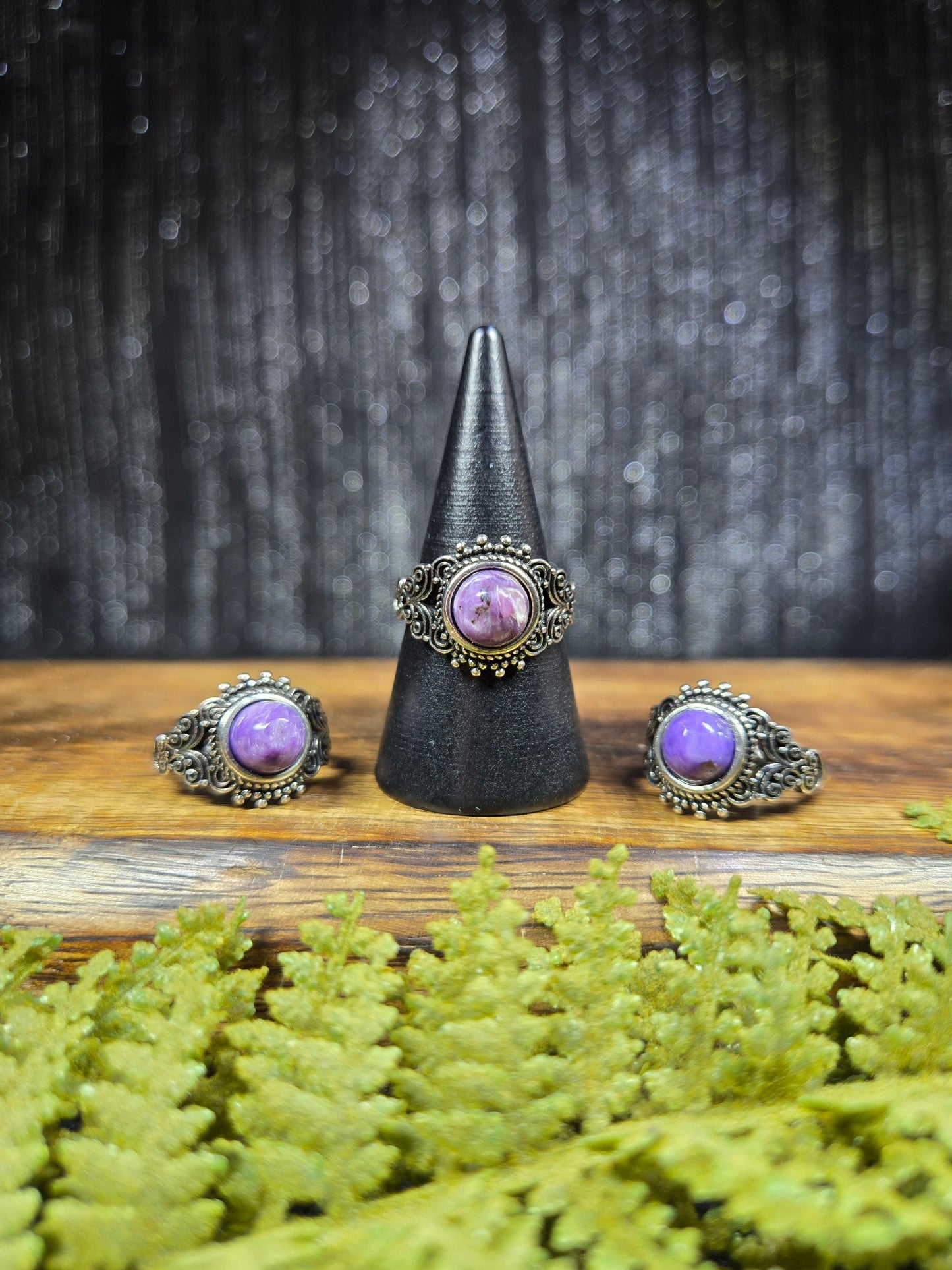 Charoite Adjustable Rings