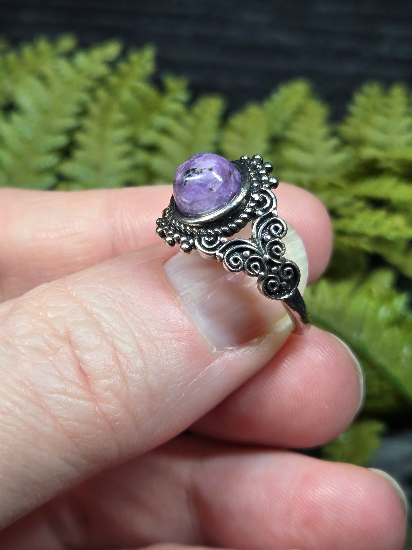 Charoite Adjustable Rings