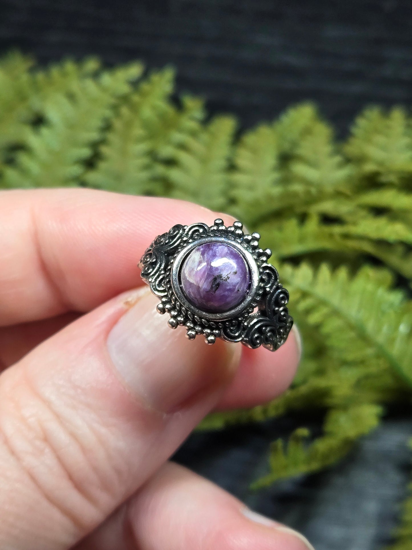 Charoite Adjustable Rings