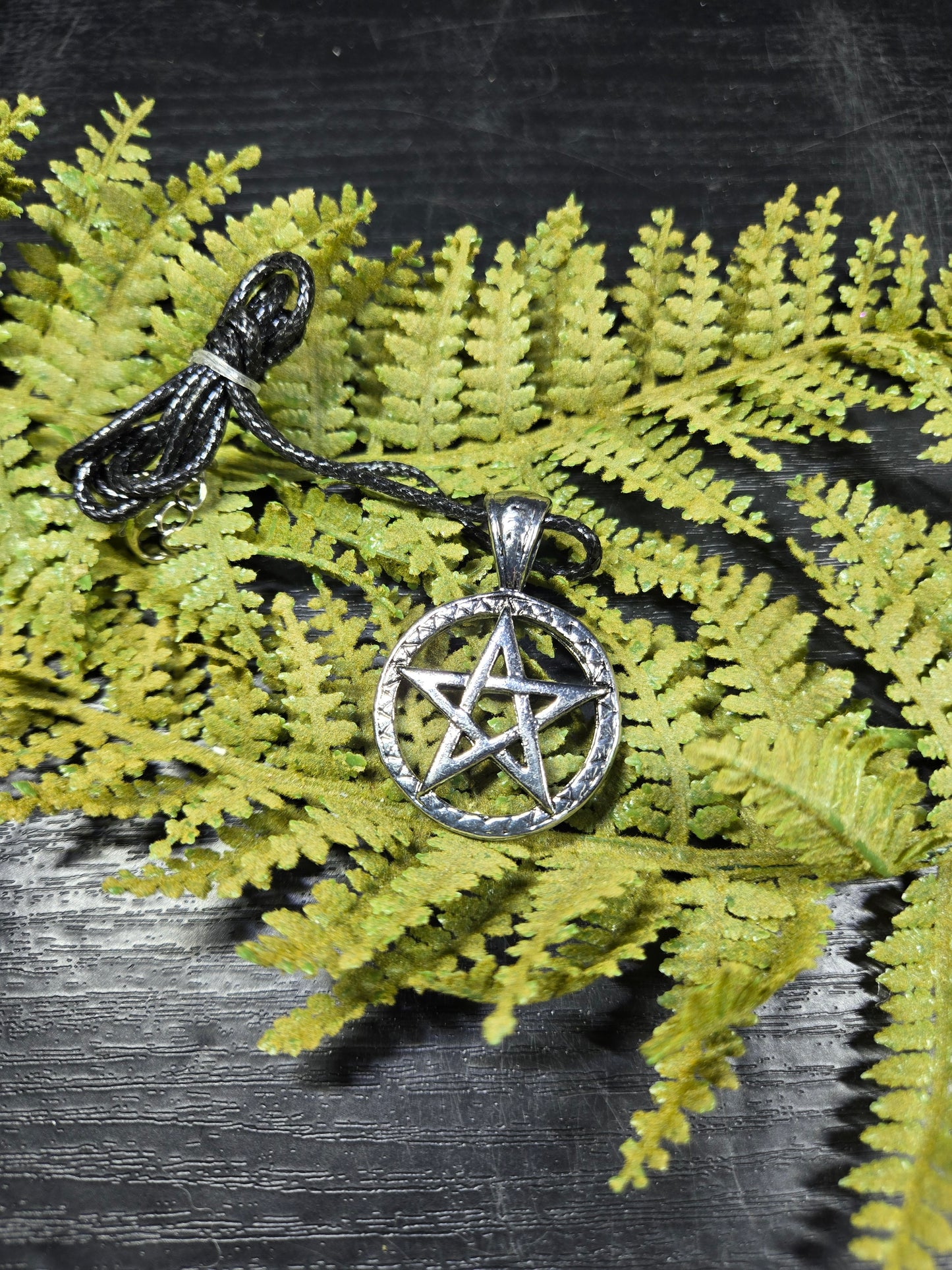 Textured Pentacle / Pentagram Necklace