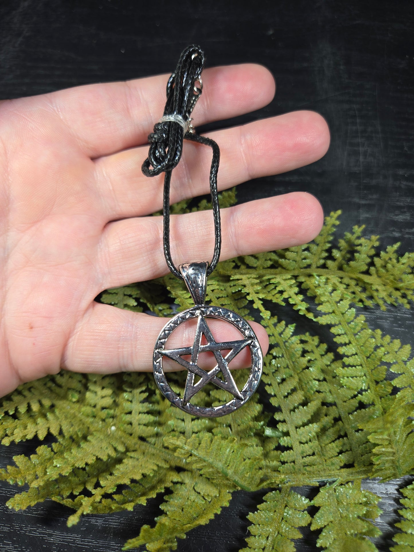 Textured Pentacle / Pentagram Necklace