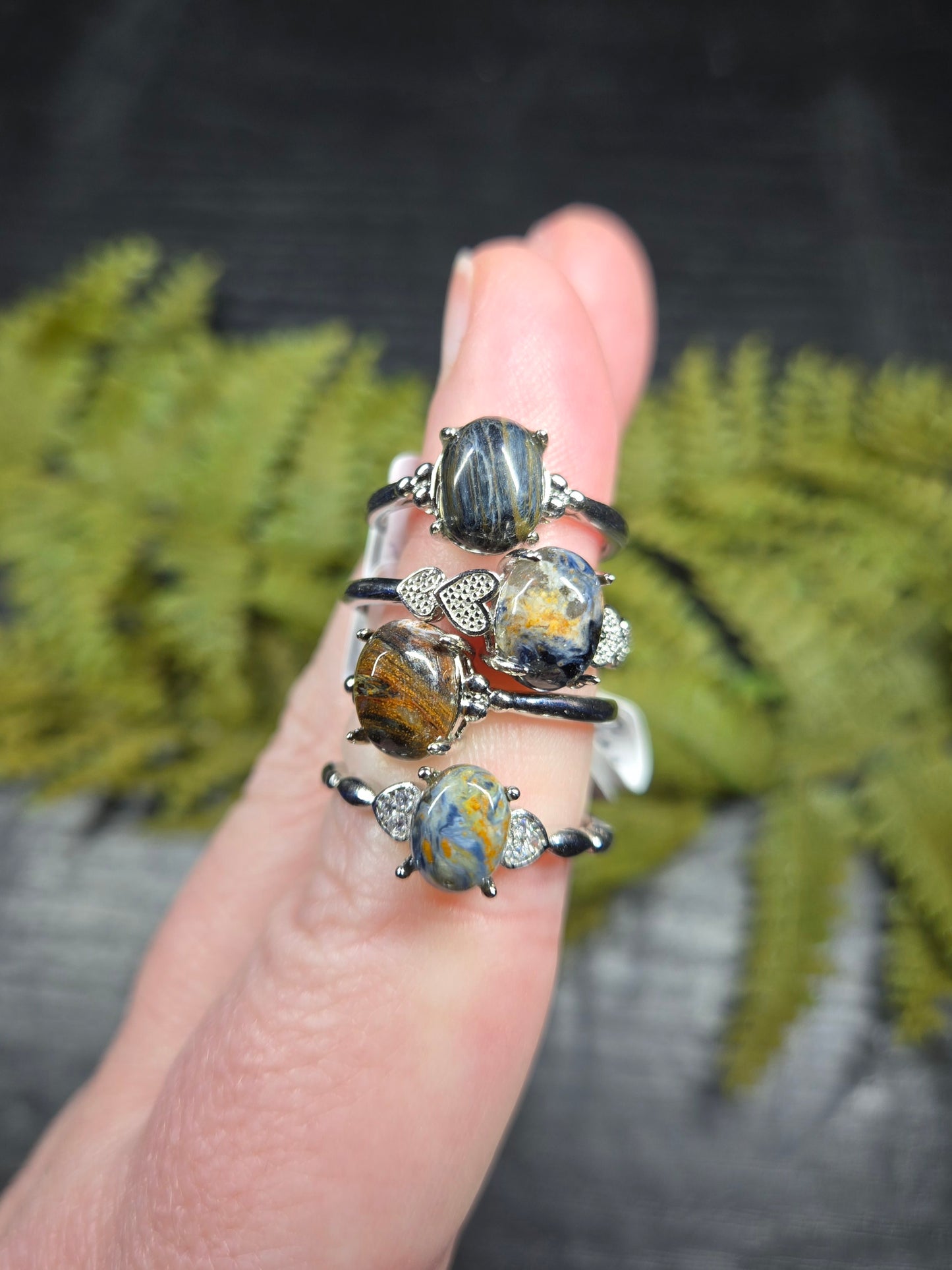 Pietersite Adjustable Rings