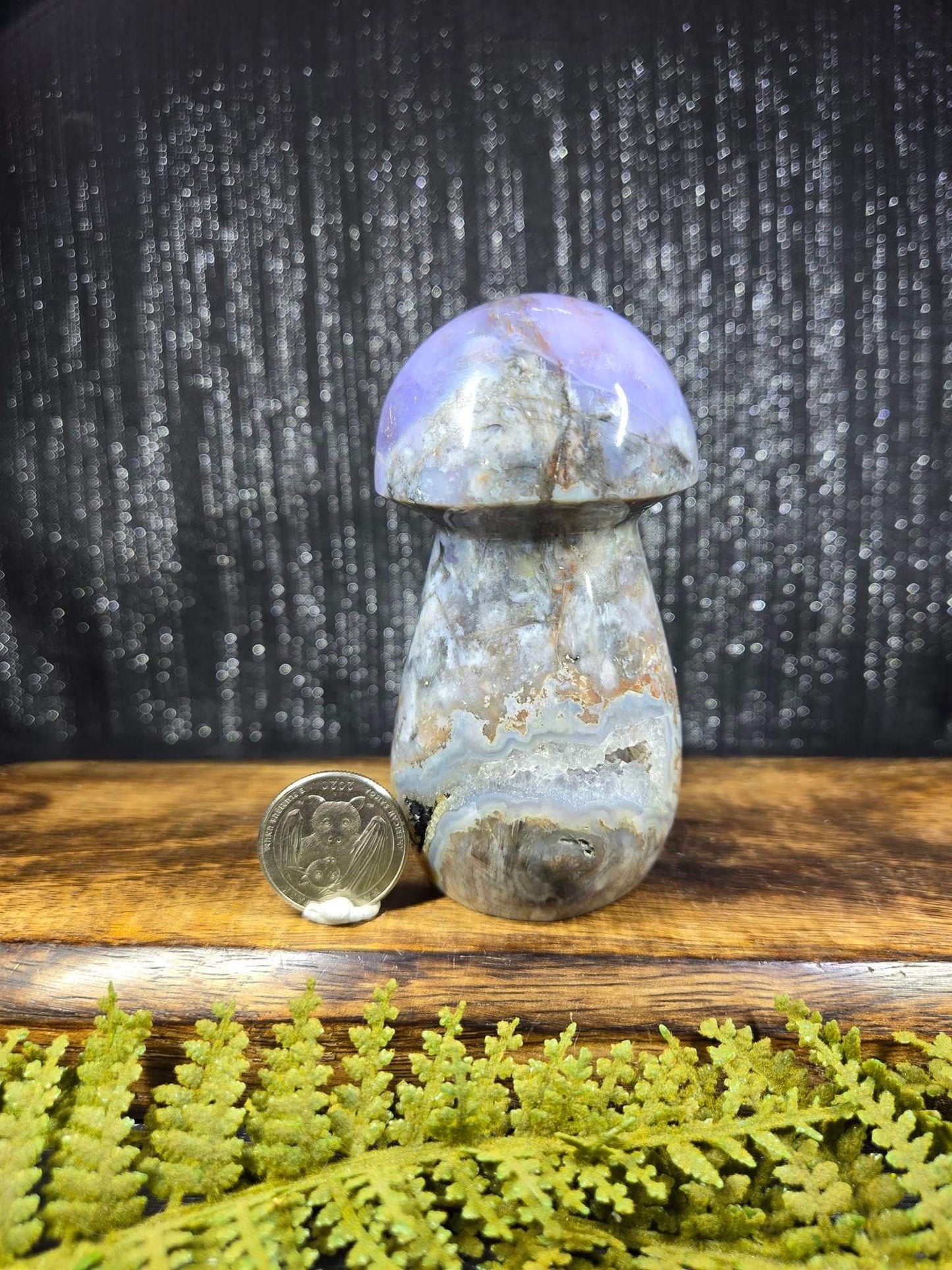 Violet agate mushroom - XL