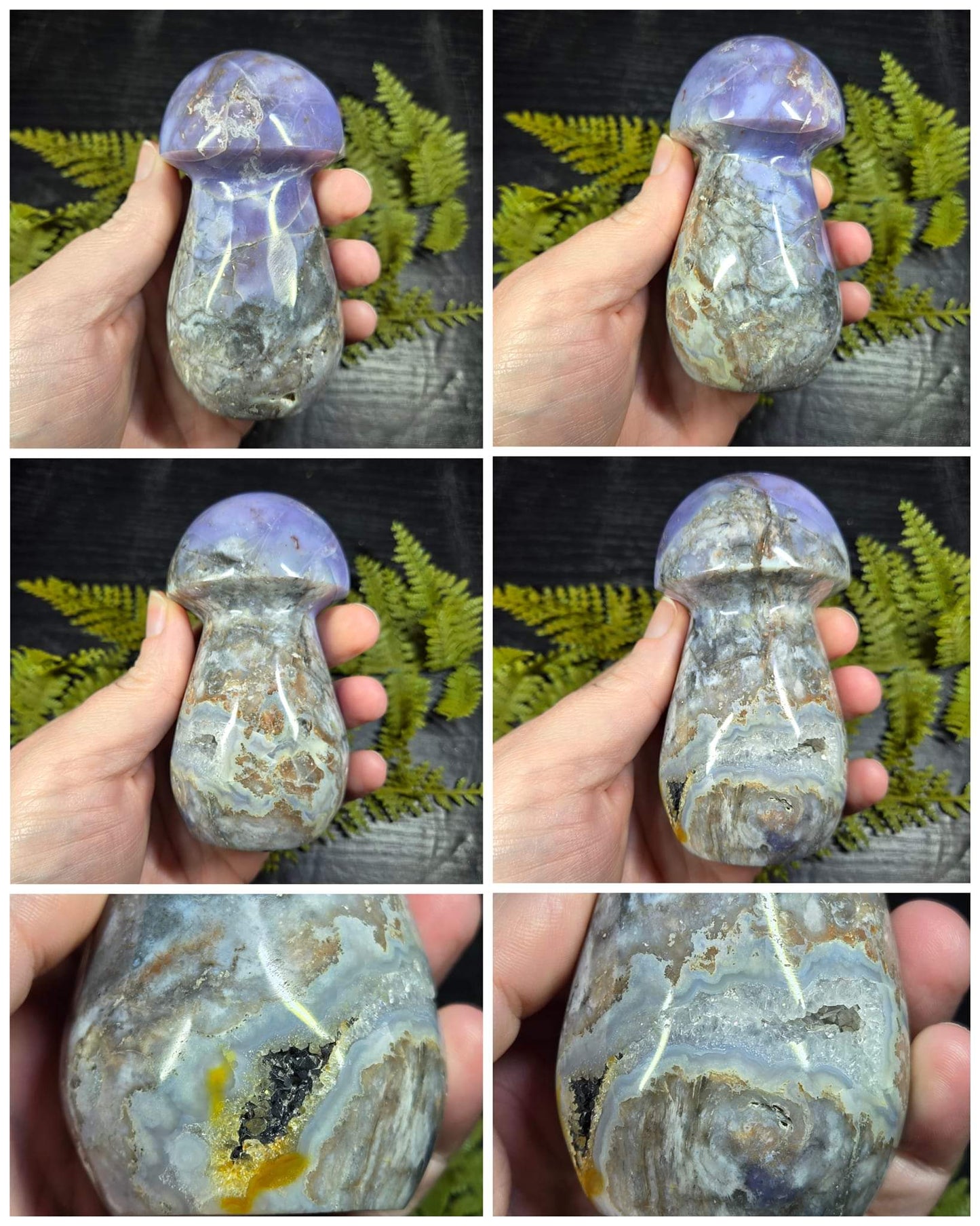 Violet agate mushroom - XL