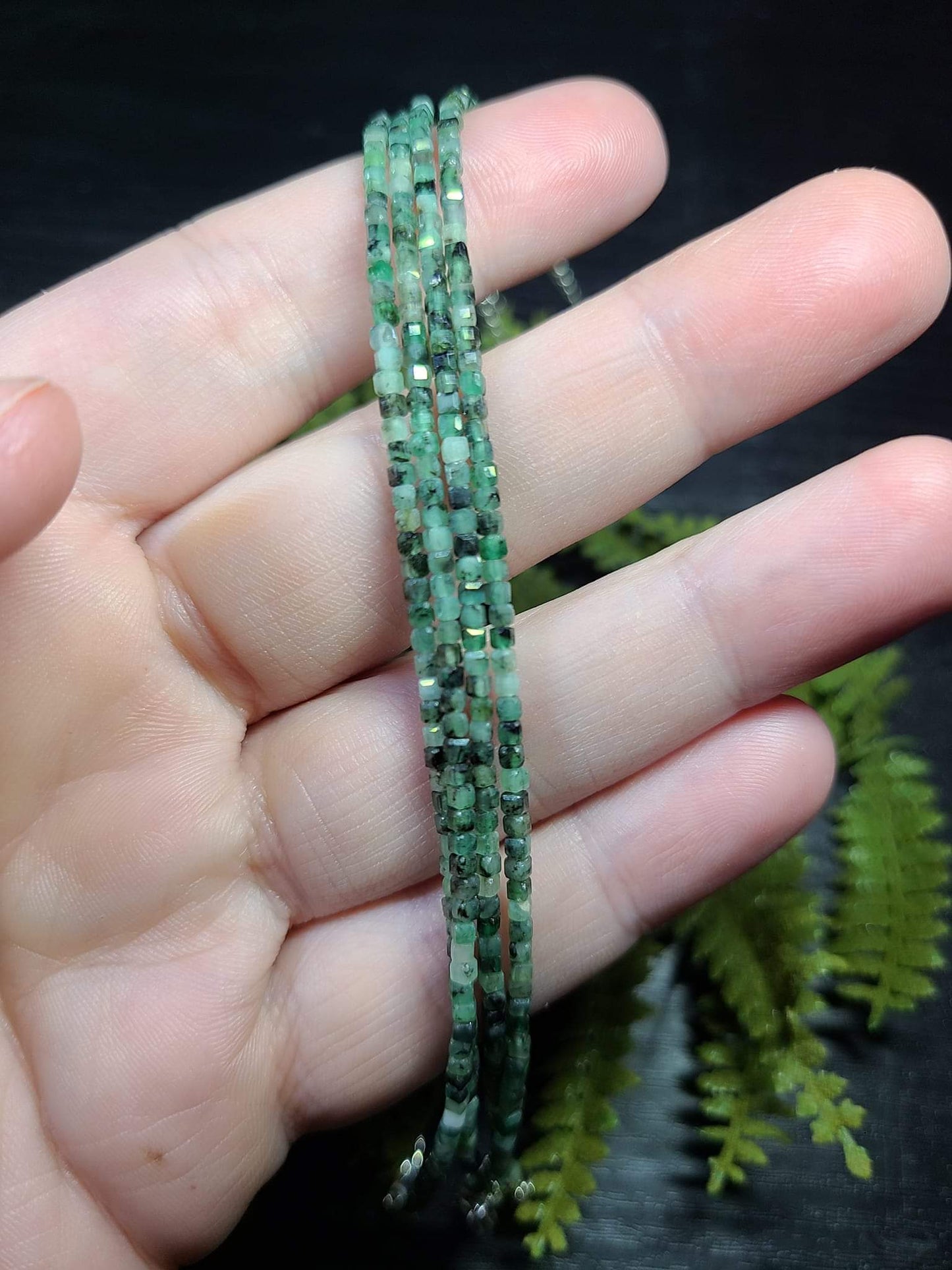 Emerald adjustable bracelet