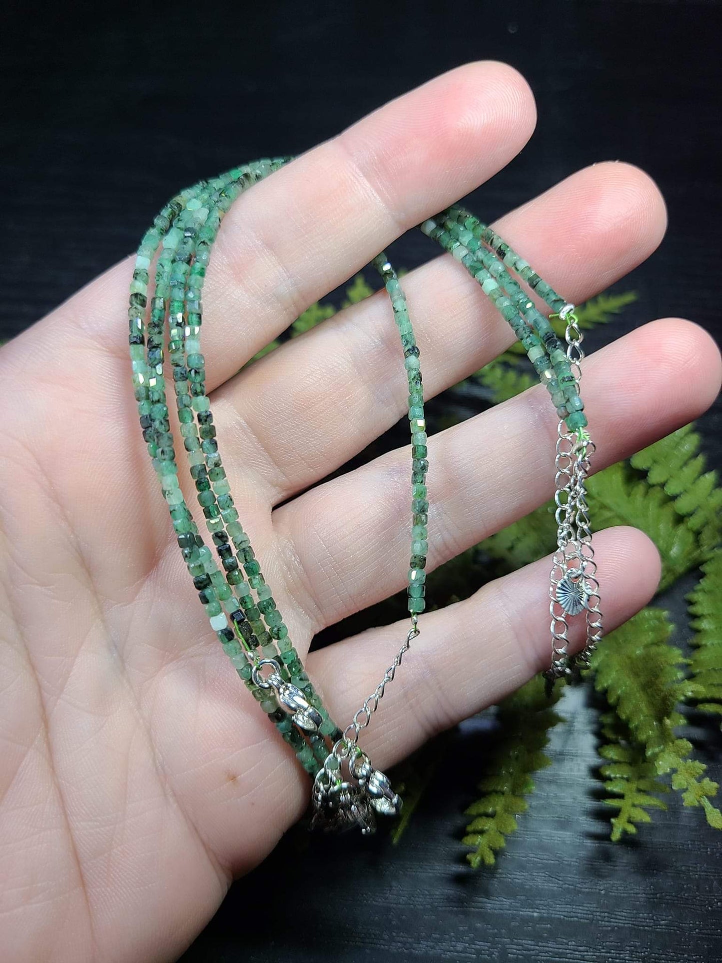 Emerald adjustable bracelet