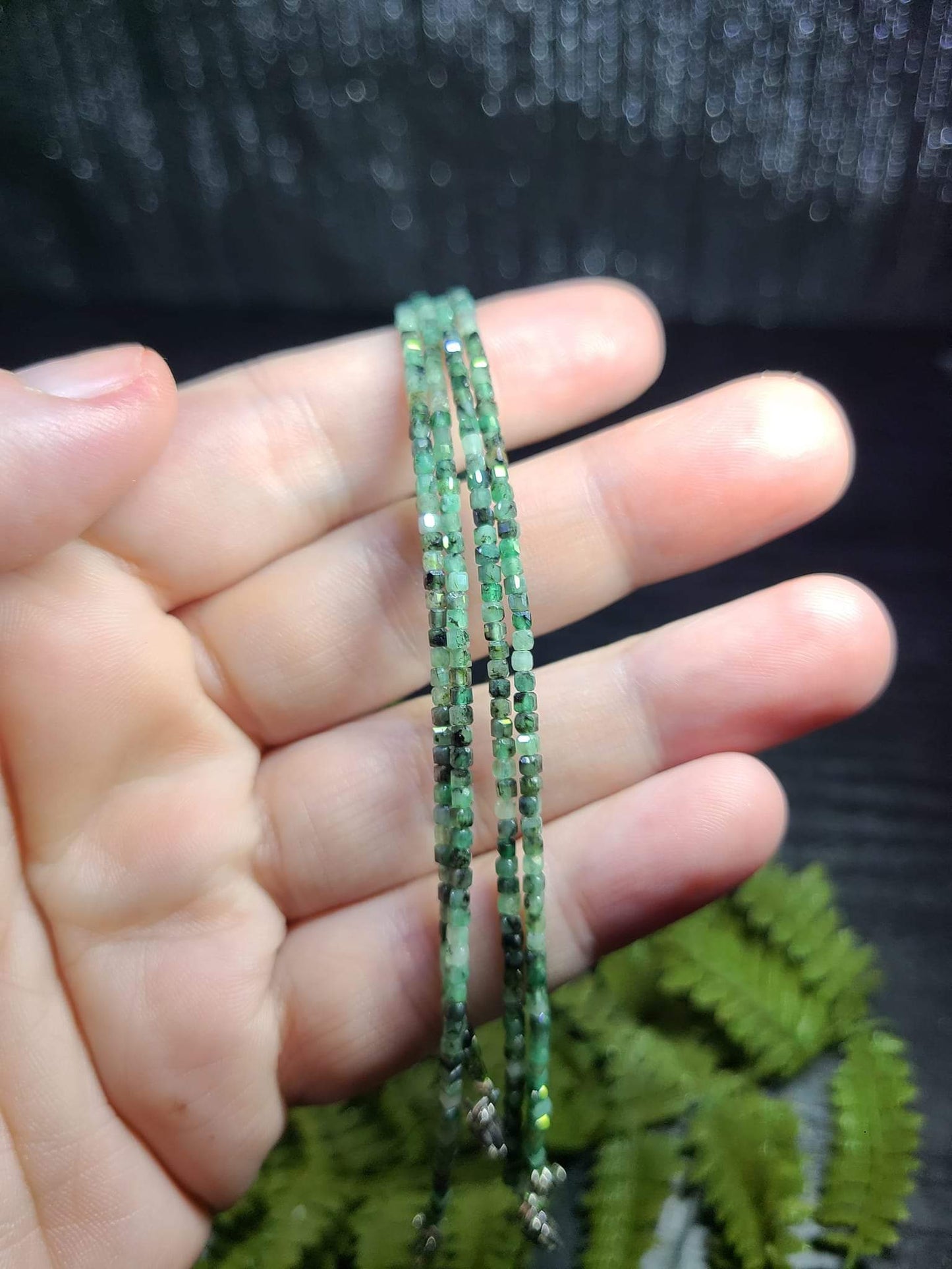 Emerald adjustable bracelet