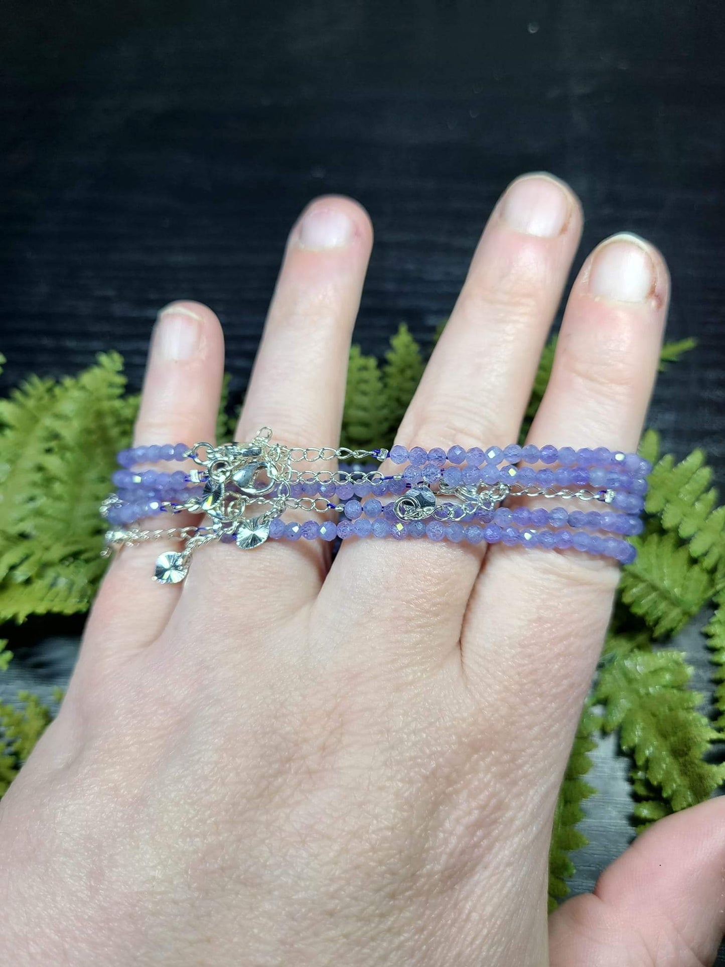 Faceted Tanzanite Adjustable Bracelets