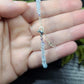 Faceted blue topaz adjustable bracelet