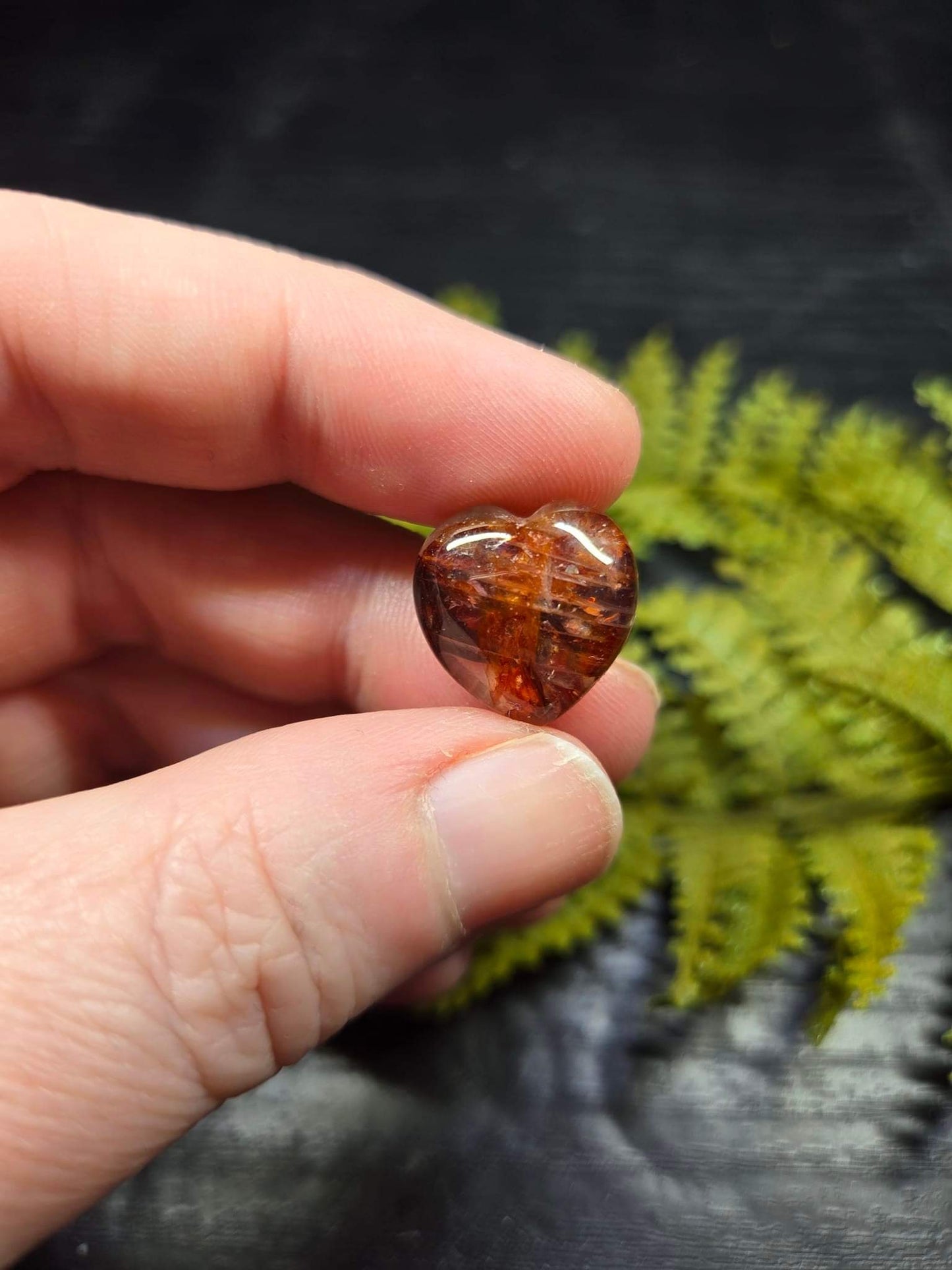 Fire/Hematoid Quartz Mini Hearts, Moons or Stars