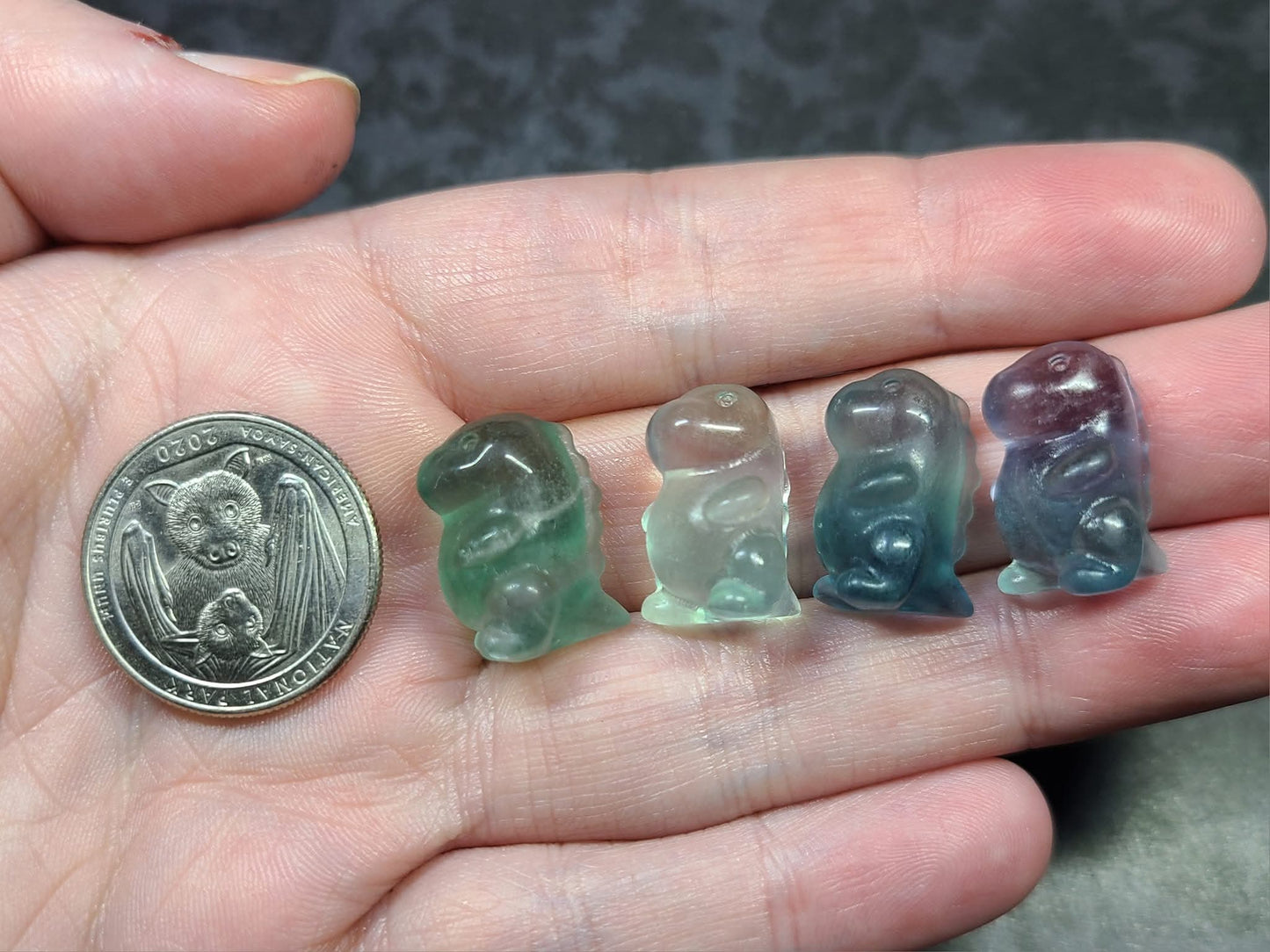 Micro Fluorite Chubby Dinosaurs