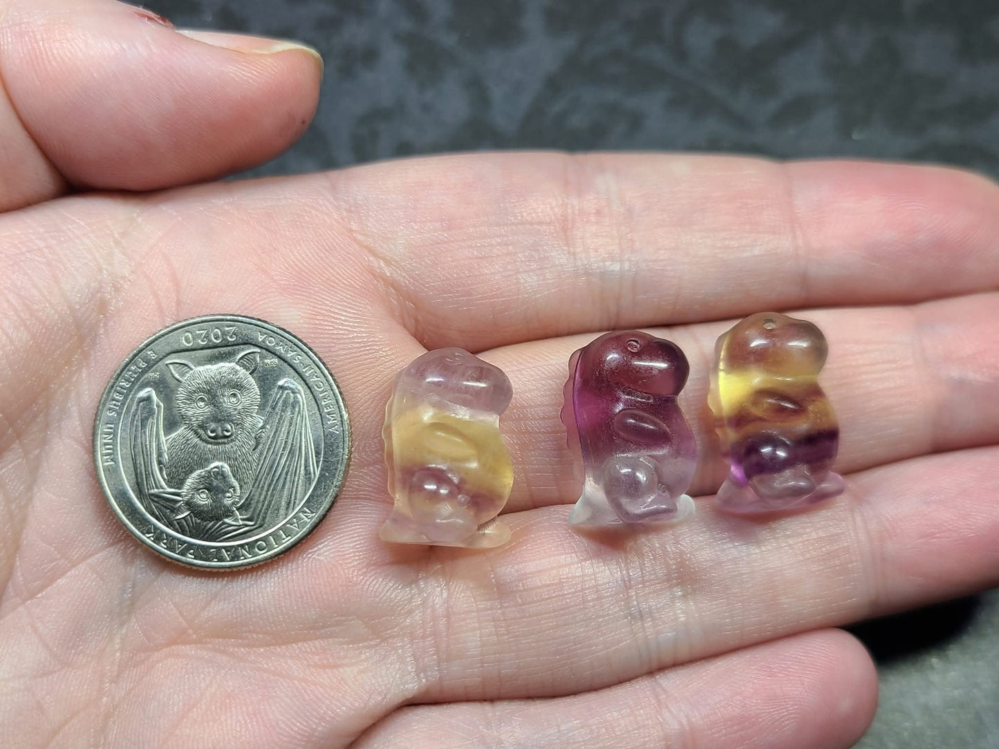 Micro Fluorite Chubby Dinosaurs