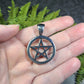 Textured Pentacle / Pentagram Necklace