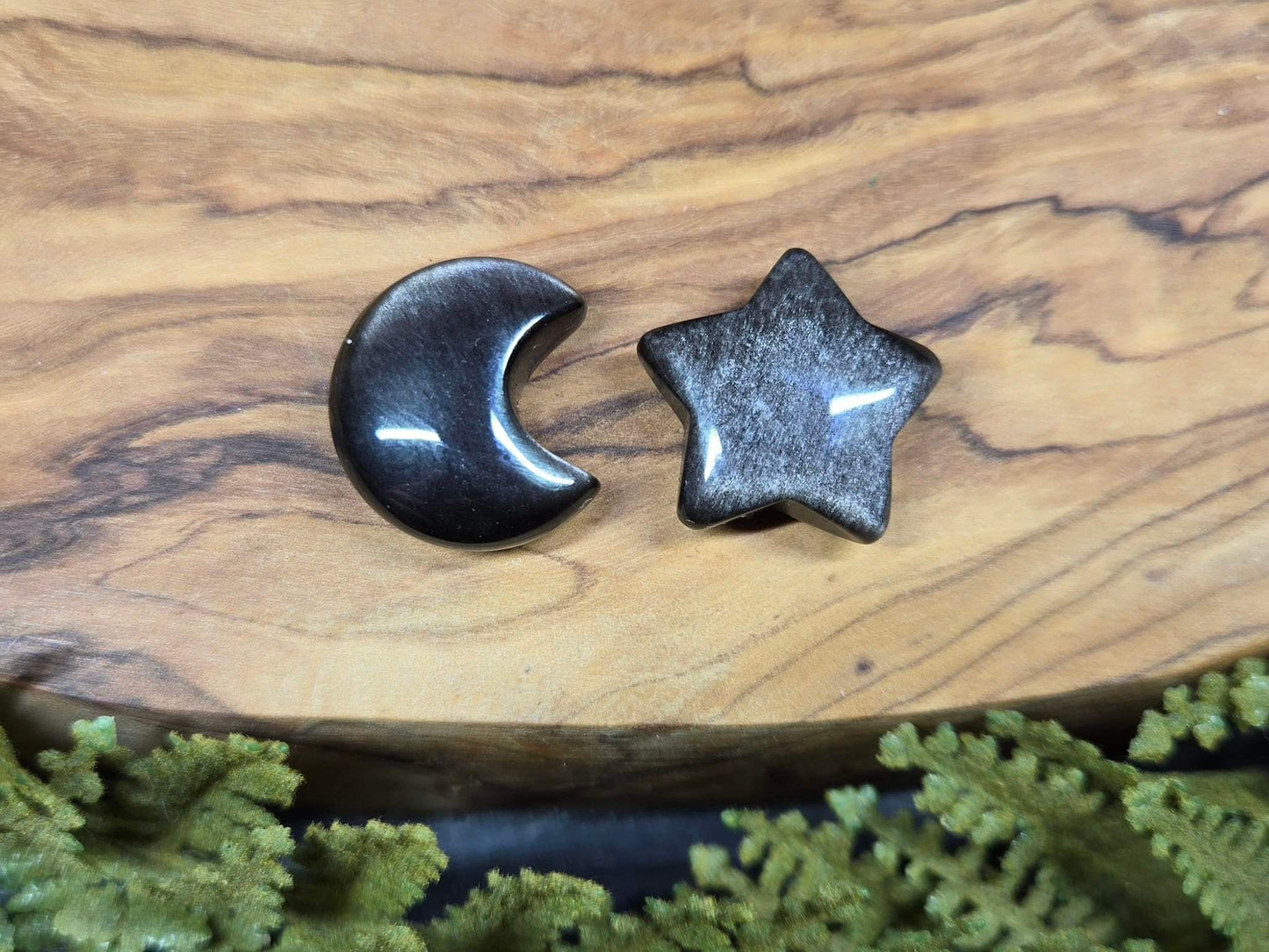 Silver Sheen Obsidian Mini Moon or Star