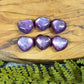 Purple or Green Gem Lepidolite Mini Hearts