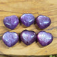 Purple or Green Gem Lepidolite Mini Hearts