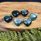 Purple or Green Gem Lepidolite Mini Hearts