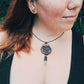 Green Aventurine and Serpent Large Pendant w/Necklace