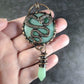 Green Aventurine and Serpent Large Pendant w/Necklace