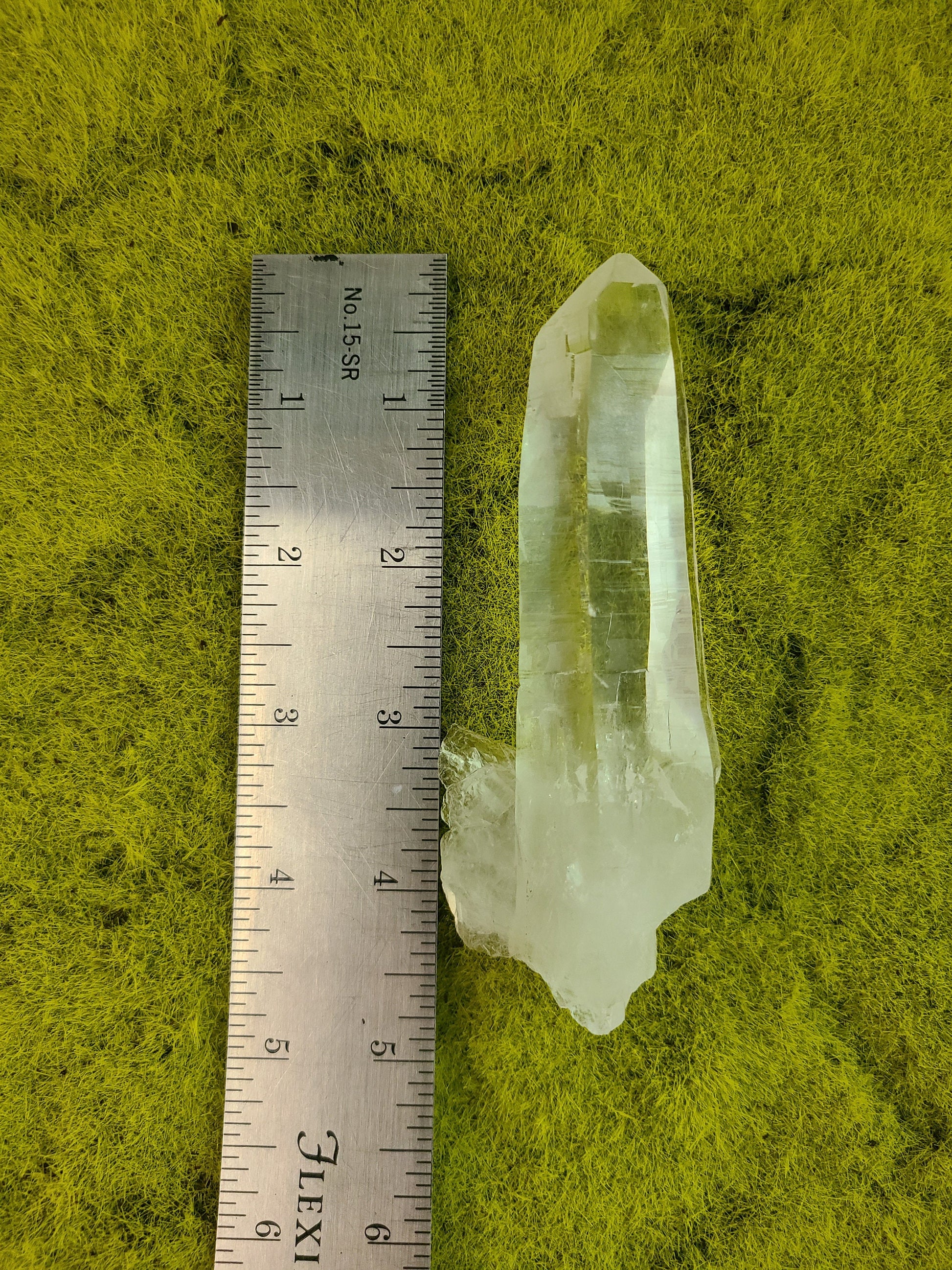 Lemurian Quartz wand with base group | Columbian quartz, Lemurian record keeper, Laser Quartz Wand, Crystal Wand, Crystal collection piece