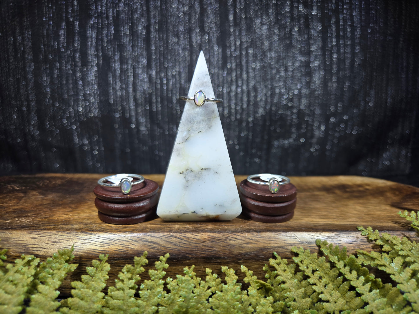 Ethiopian Opal Sterling Silver Rings (sized)