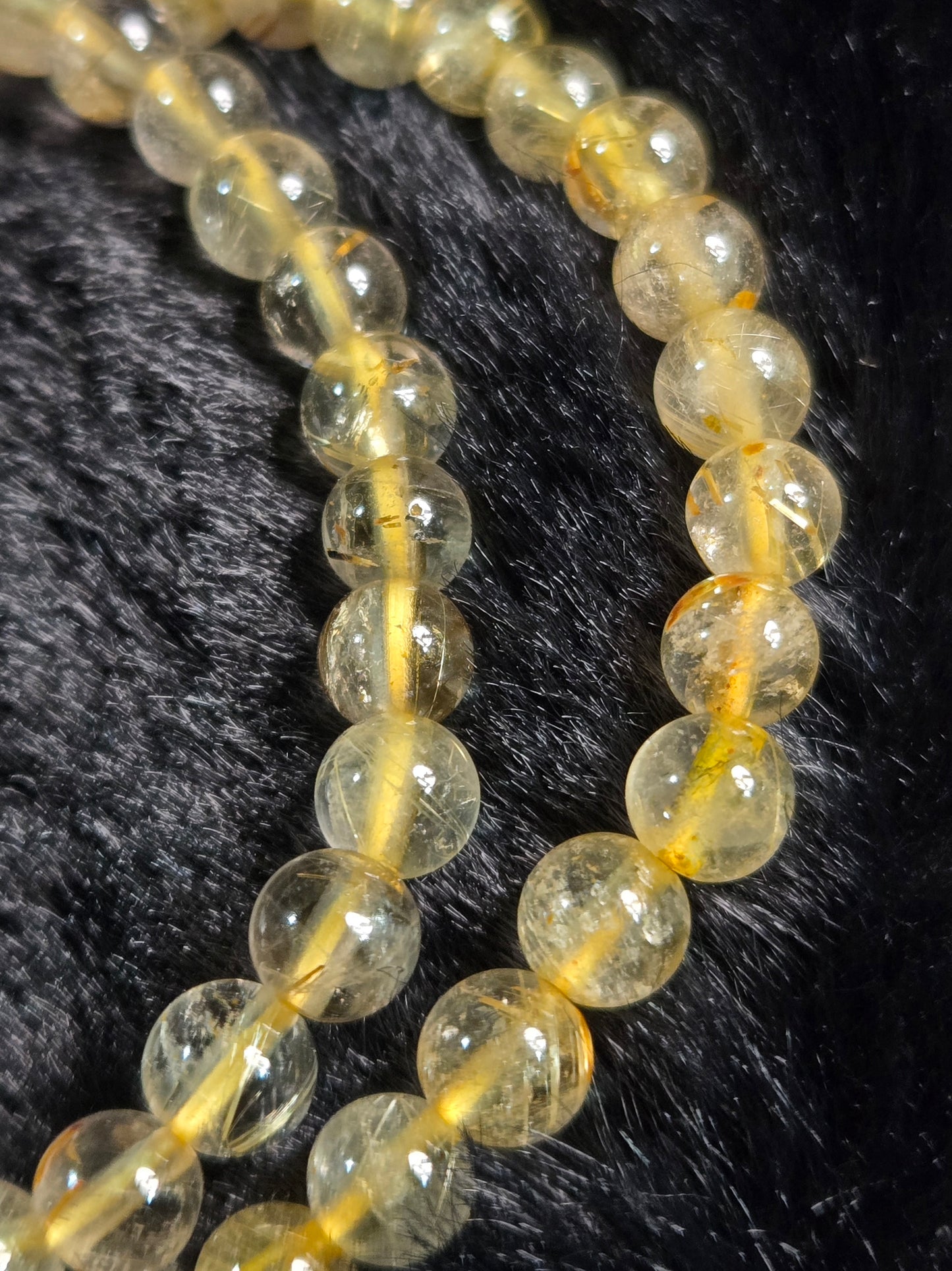 Golden Rutile in Quartz Bracelets - 4mm (AA Grade)