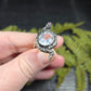 Faceted Clear Quartz & Snake Adjustable Ring