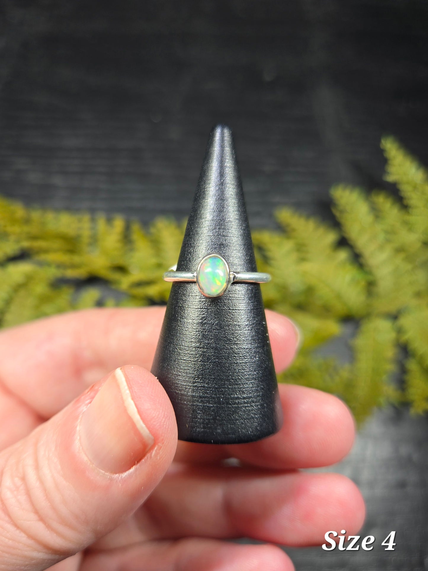 Ethiopian Opal Sterling Silver Rings (sized)