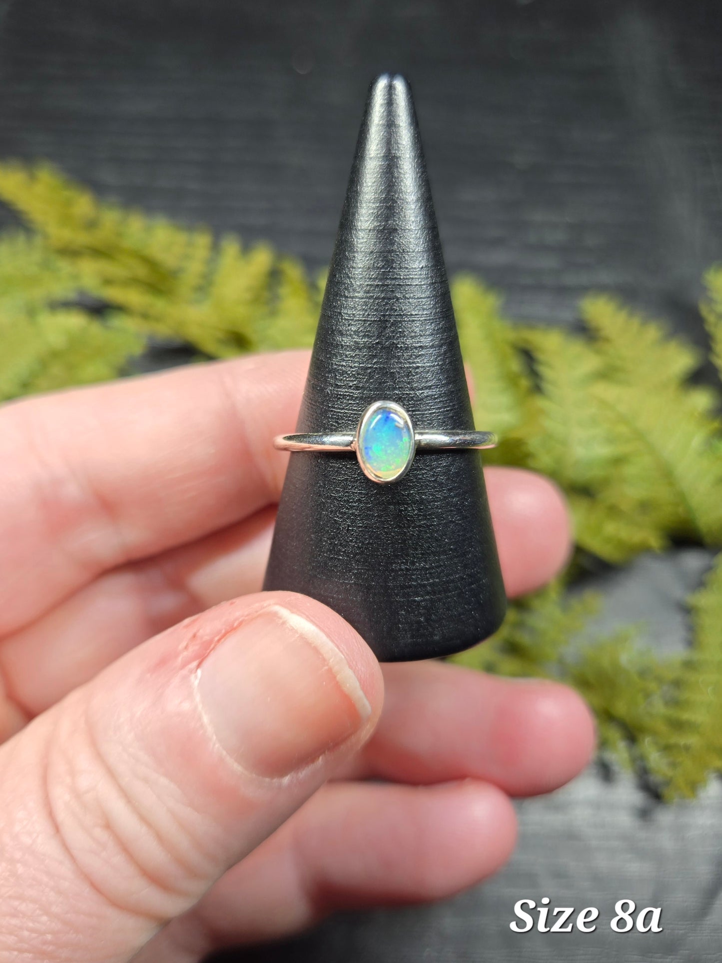 Ethiopian Opal Sterling Silver Rings (sized)