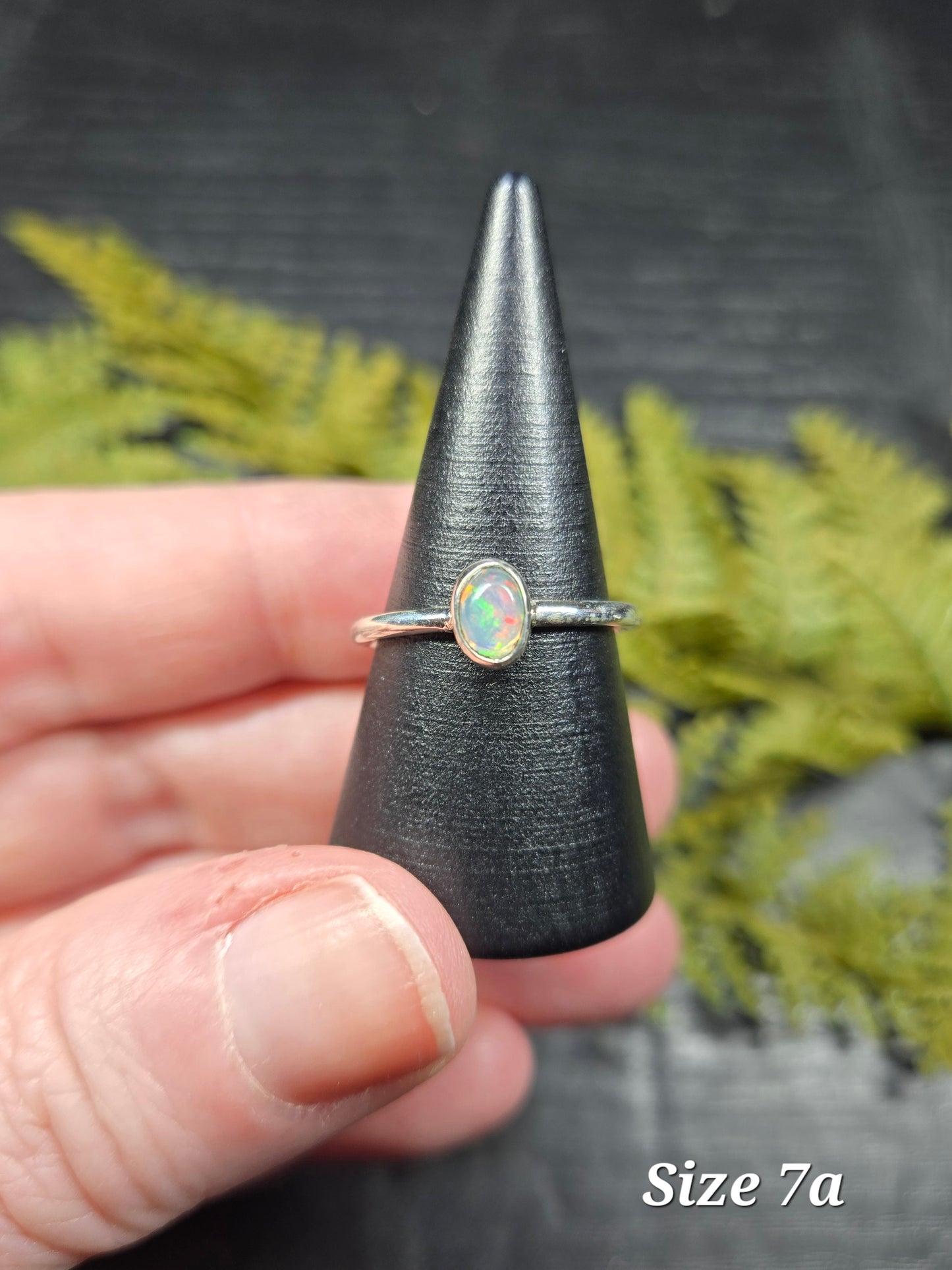 Ethiopian Opal Sterling Silver Rings (sized)