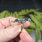 Faceted Clear Quartz & Snake Adjustable Ring