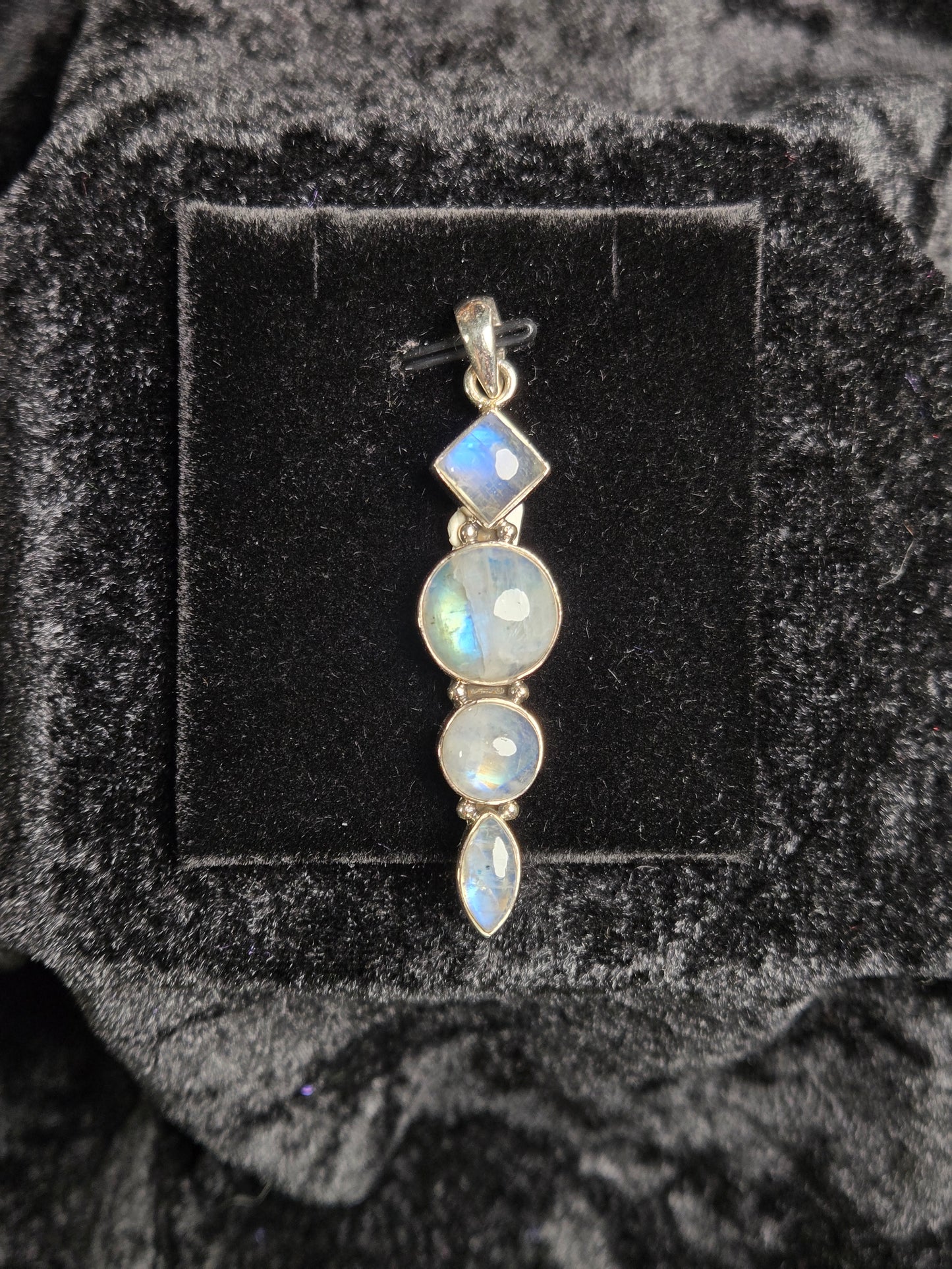 Moonstone Pendant | 4 stone, Sterling Silver