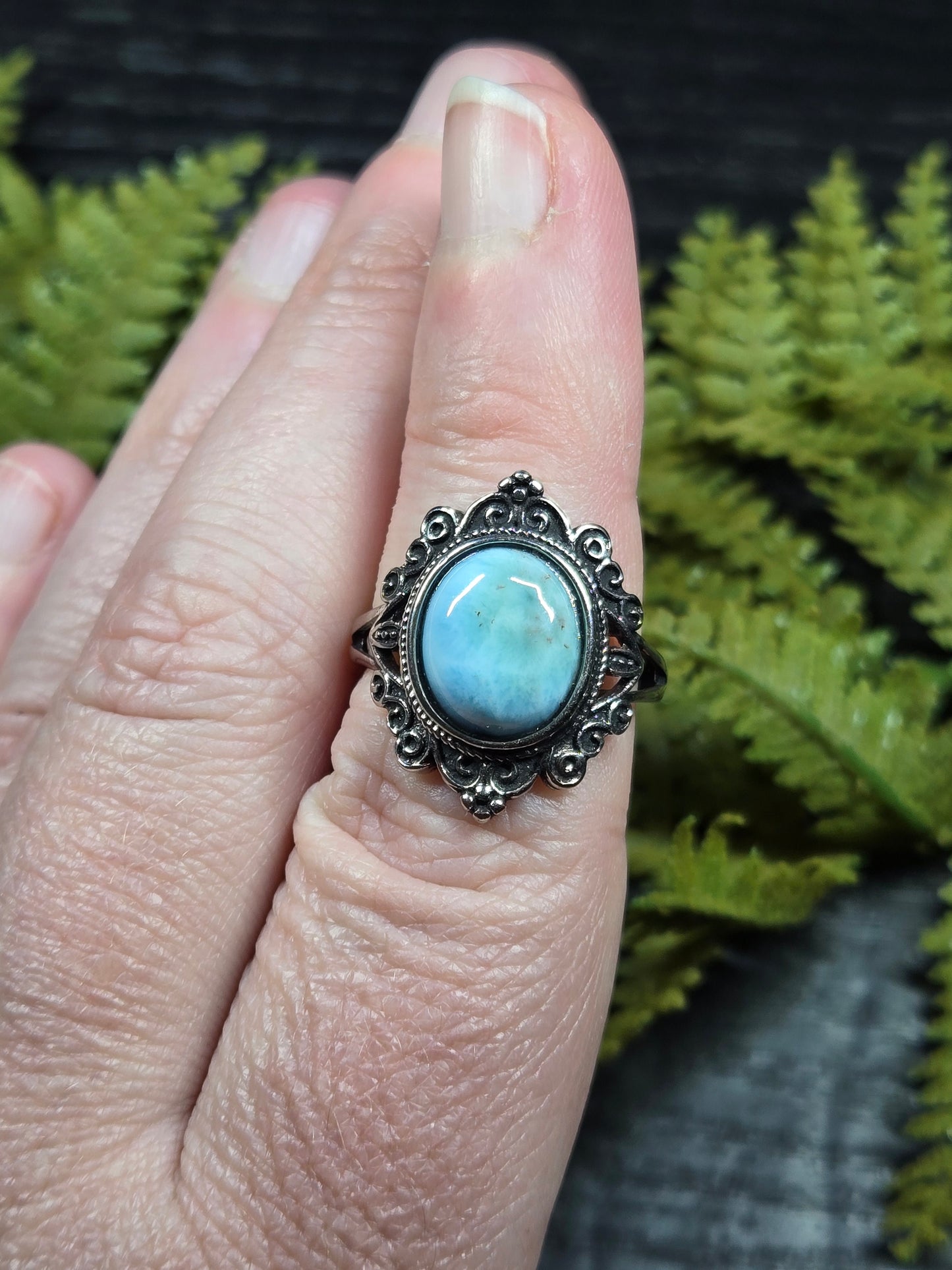 Larimar Adjustable Rings