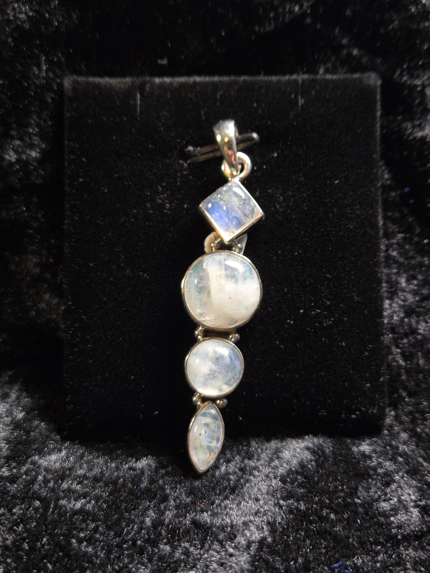 Moonstone Pendant | 4 stone, Sterling Silver