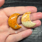 Fossil Coral Crescent Moons