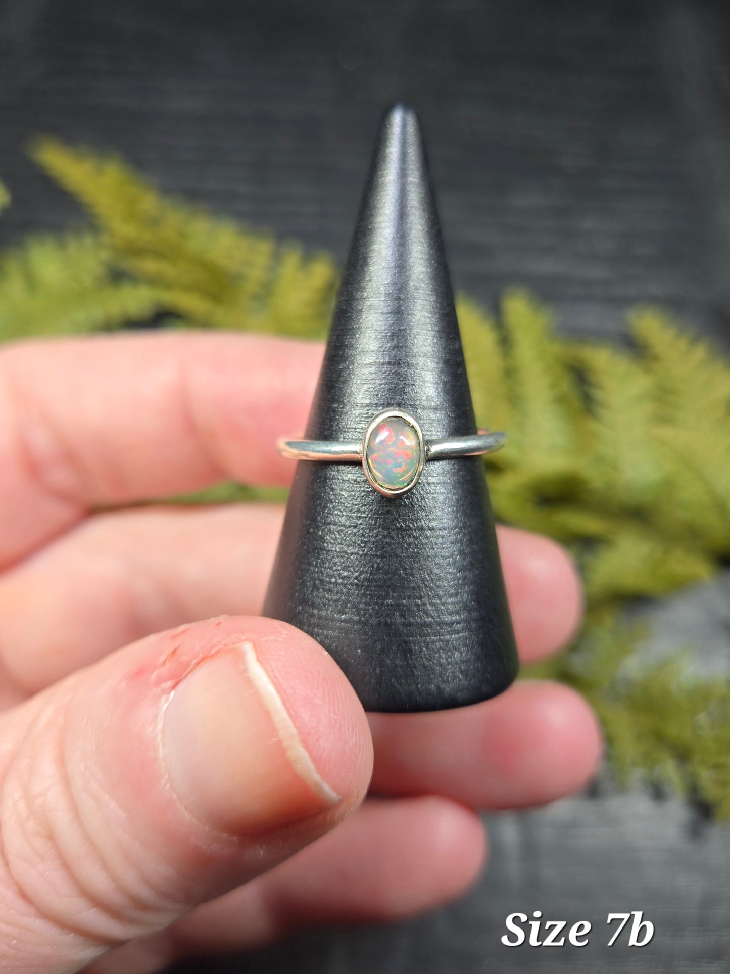 Ethiopian Opal Sterling Silver Rings (sized)