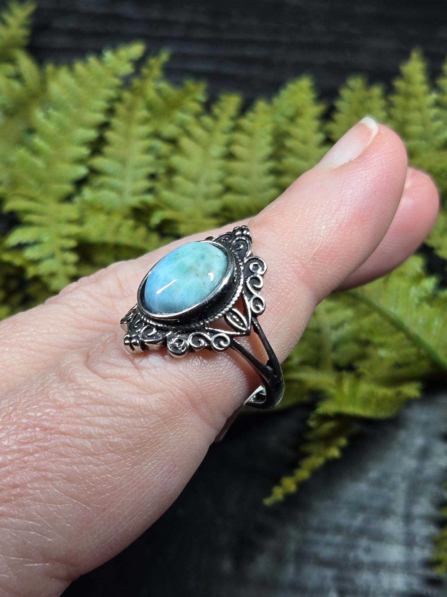 Larimar Adjustable Rings