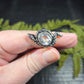 Faceted Clear Quartz & Snake Adjustable Ring