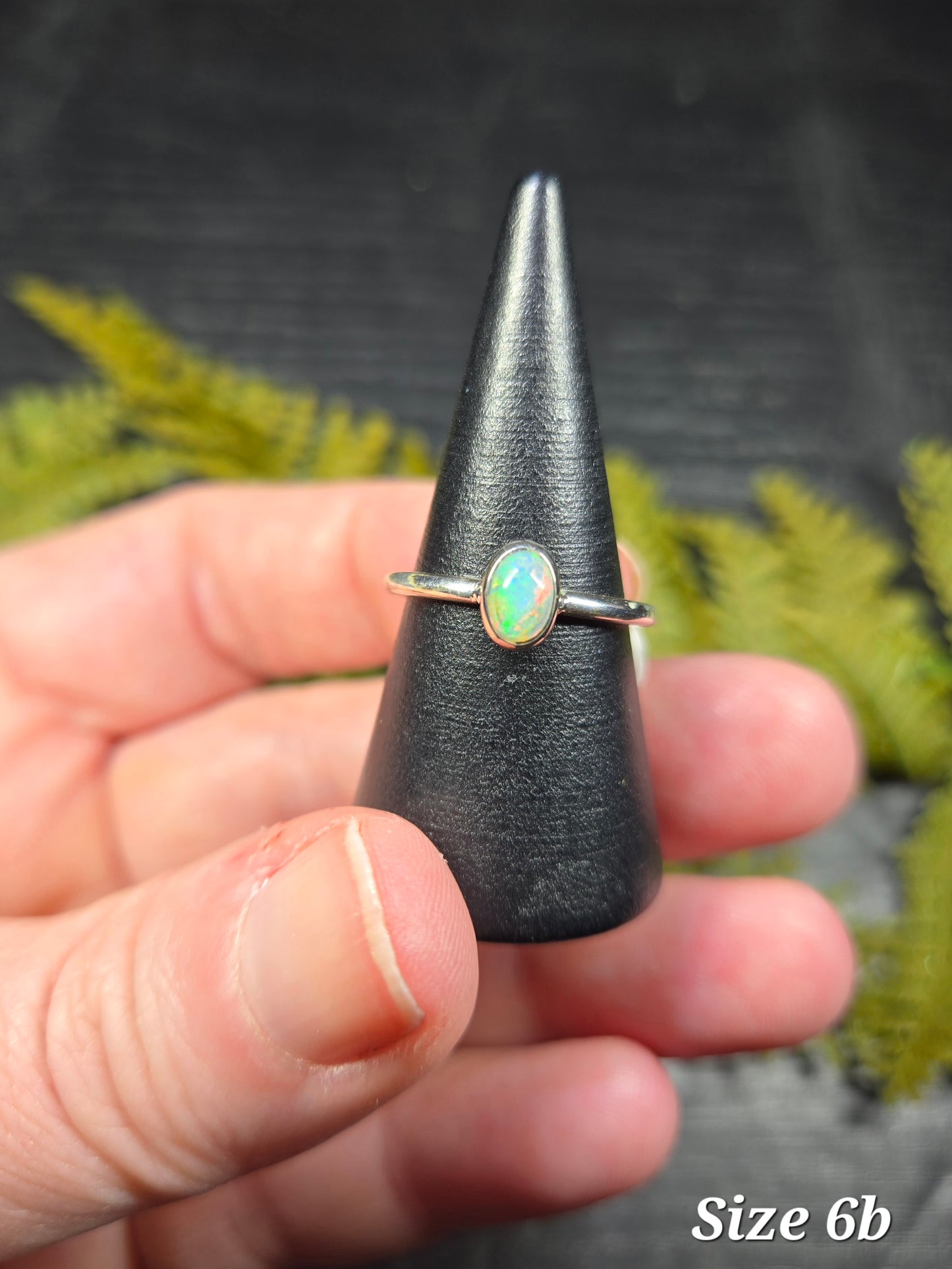 Ethiopian Opal Sterling Silver Rings (sized)